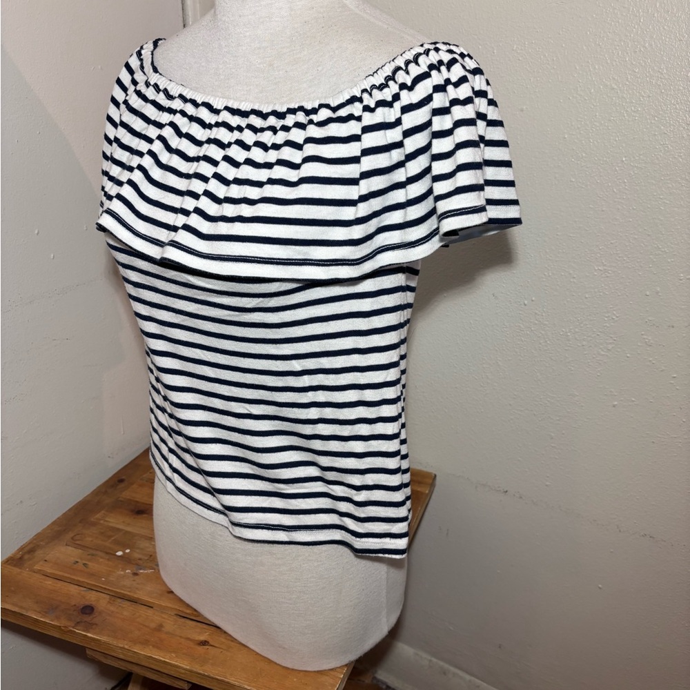 Splendid Ruffle Striped Top - Picture 9 of 10